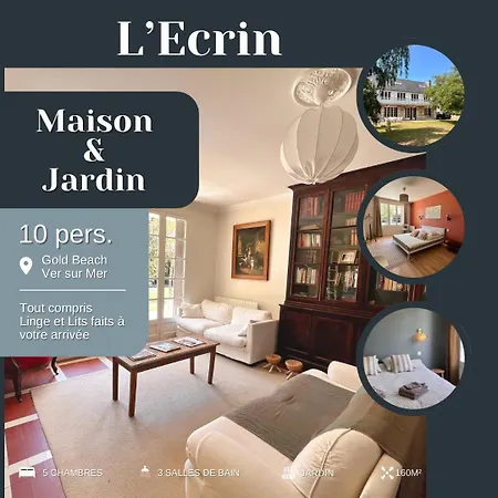 Kwatera prywatna L'ecrin De Famille Maison & Bourg Gold Ver-sur-Mer